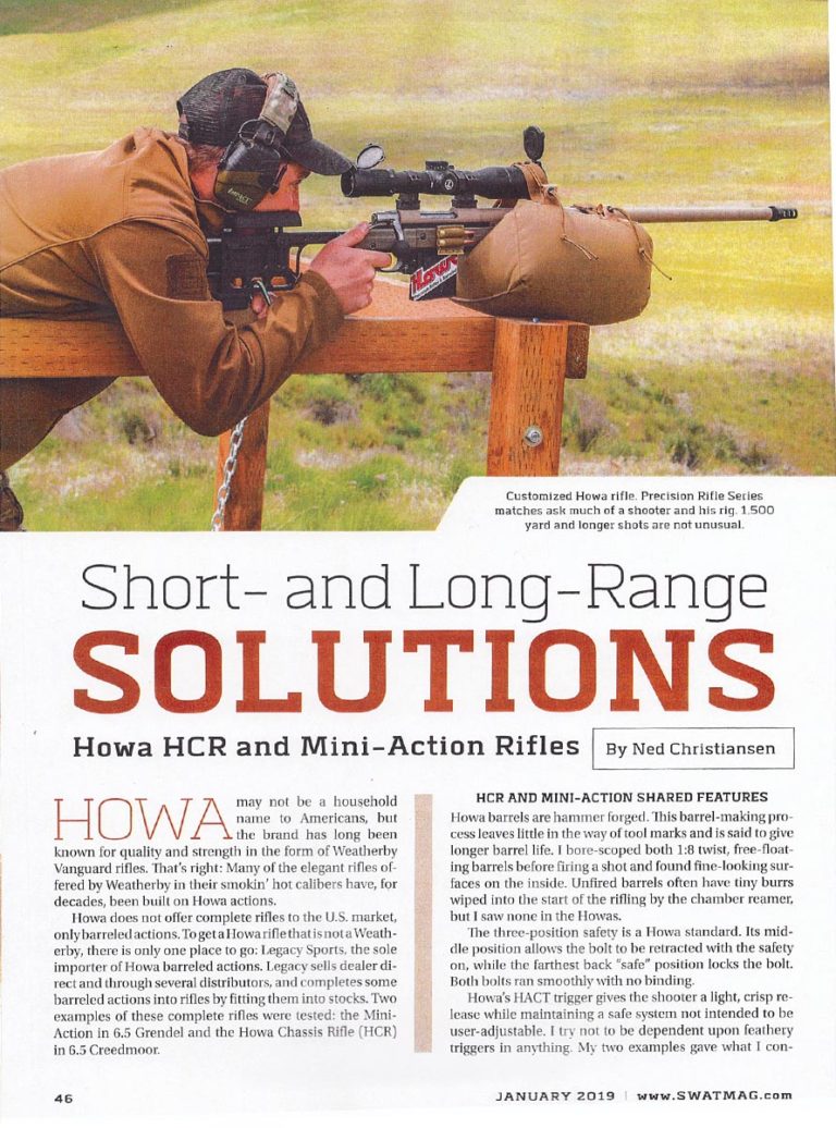 SWAT Magazine Article MBA-3 on A HOWA Chassis Rifle